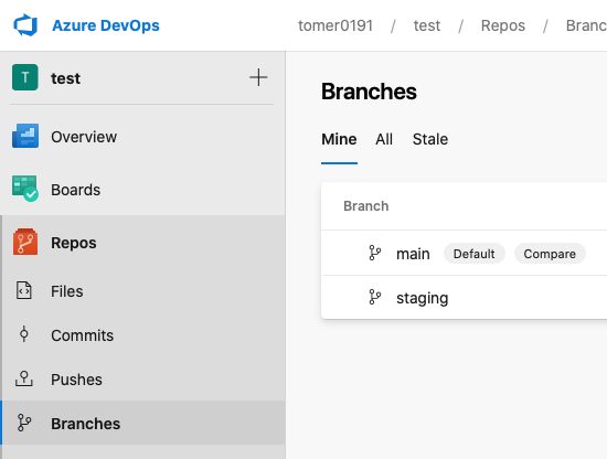 Azure DevOps Branch Policy - Locate Branches